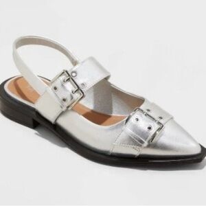 Wild Fable Peyton Silver Buckle Flats
